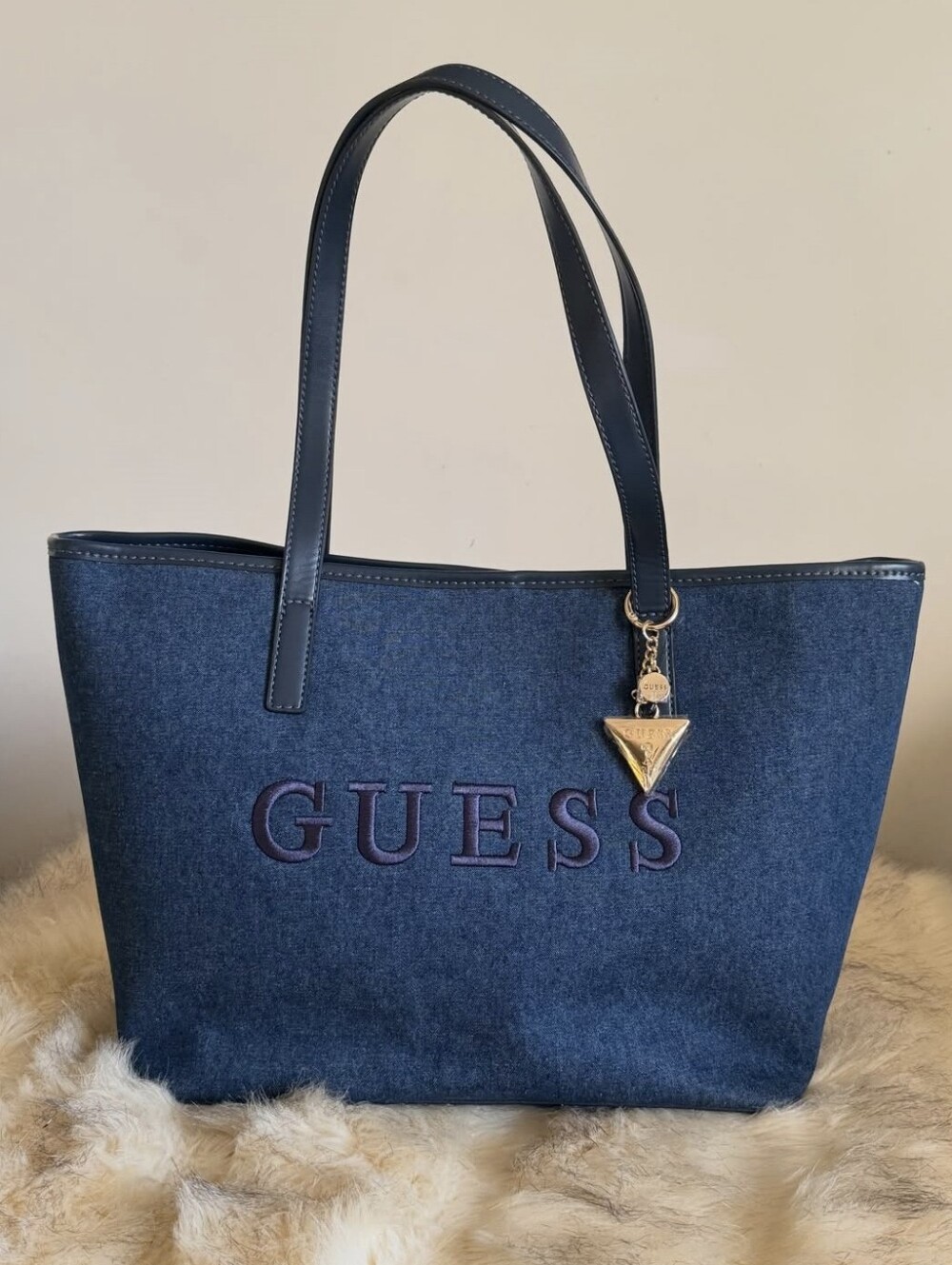 GUESS Denim Tote Handbag